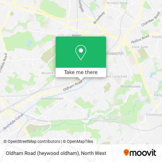 Oldham Road (heywood oldham) map