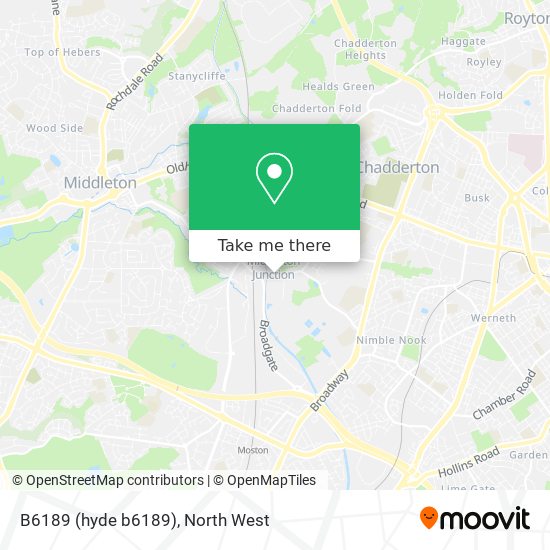 B6189 (hyde b6189) map