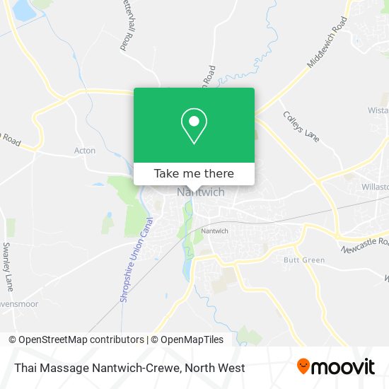 Thai Massage Nantwich-Crewe map
