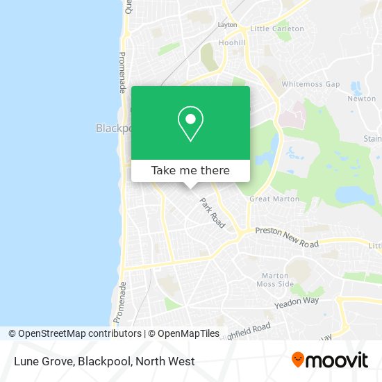 Lune Grove, Blackpool map