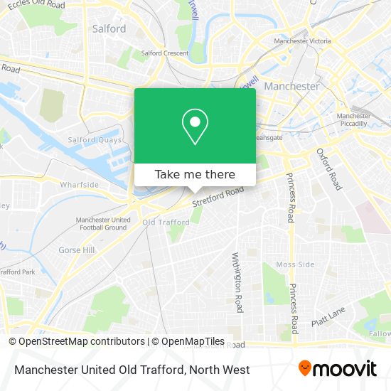 Manchester United Old Trafford map