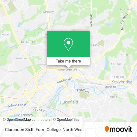 Clarendon Sixth Form College map