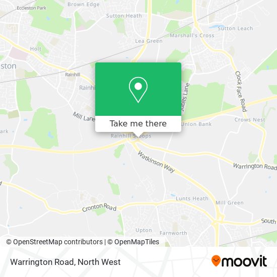 Warrington Road map