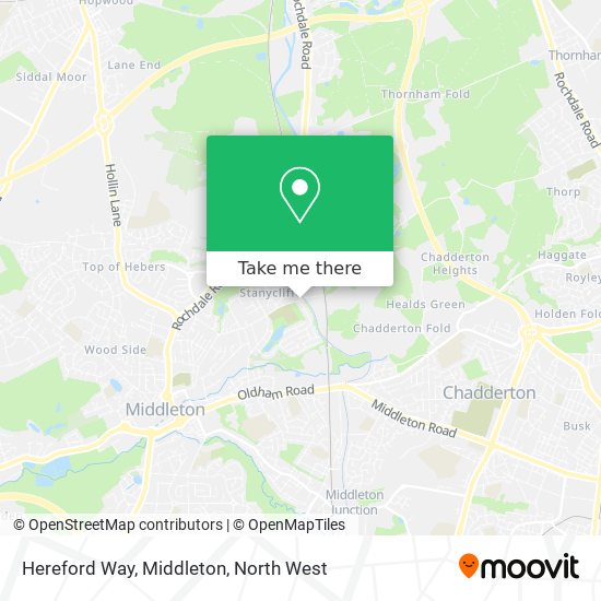 Hereford Way, Middleton map