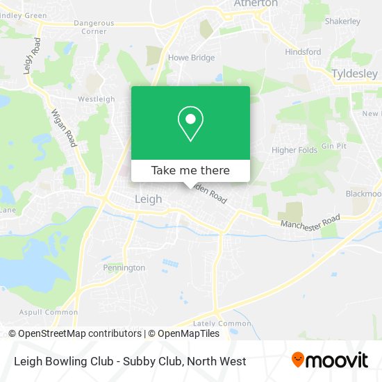 Leigh Bowling Club - Subby Club map