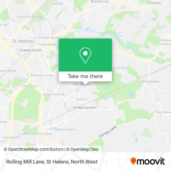 Rolling Mill Lane, St Helens map
