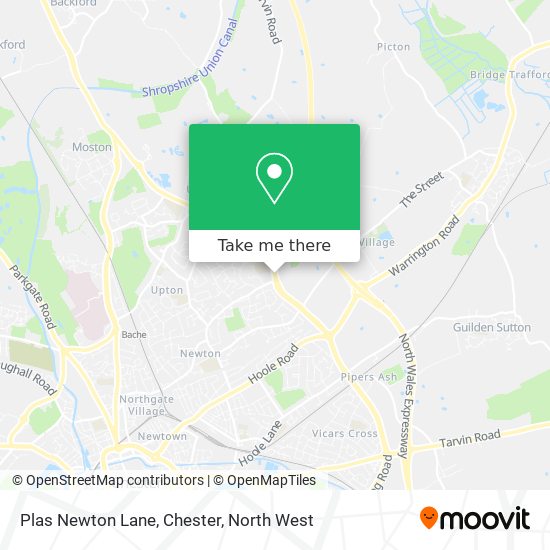 Plas Newton Lane, Chester map