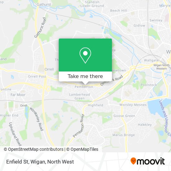 Enfield St, Wigan map