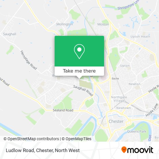 Ludlow Road, Chester map