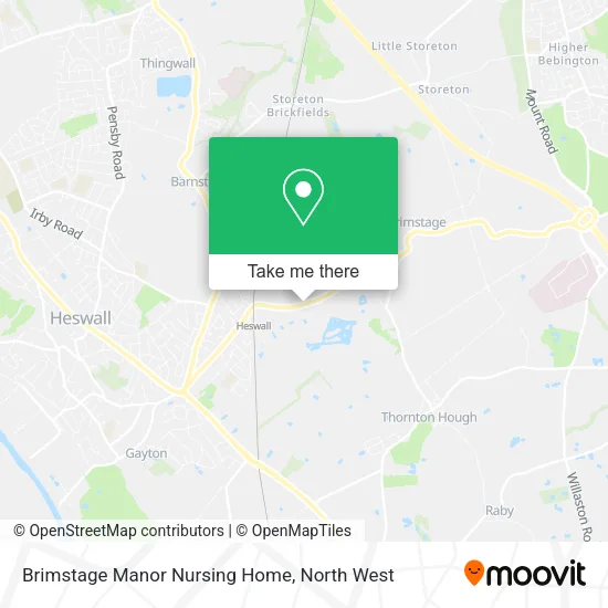 Brimstage Manor Nursing Home map