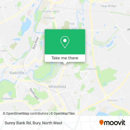 Sunny Bank Rd, Bury map