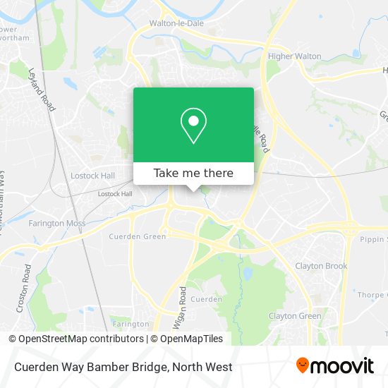 Cuerden Way Bamber Bridge map