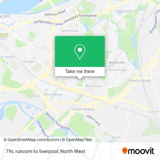 79c runcorn to liverpool map