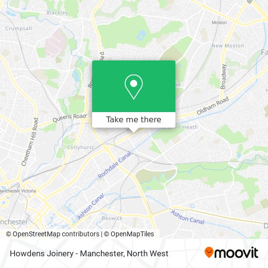 Howdens Joinery - Manchester map