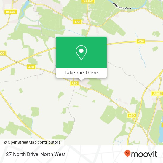 27 North Drive, High Legh Knutsford map
