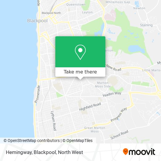 Hemingway, Blackpool map
