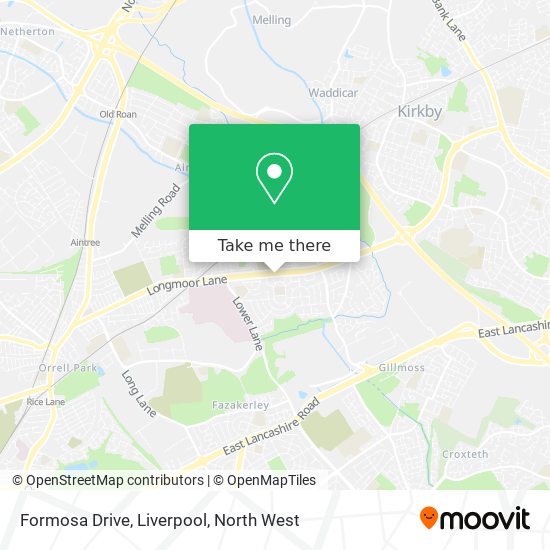 Formosa Drive, Liverpool map