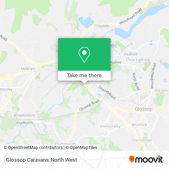 Glossop Caravans map