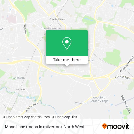 Moss Lane (moss ln milverton) map