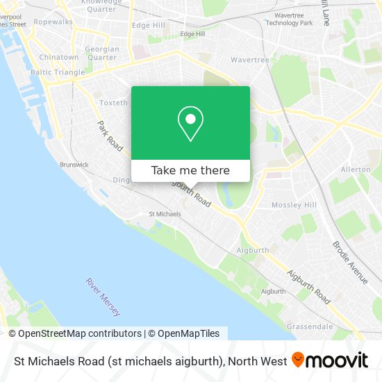 How to get to St Michaels Road st michaels aigburth in Liverpool