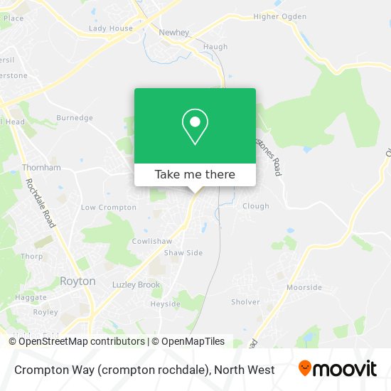 Crompton Way (crompton rochdale) map