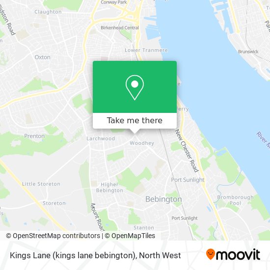 Kings Lane (kings lane bebington) map