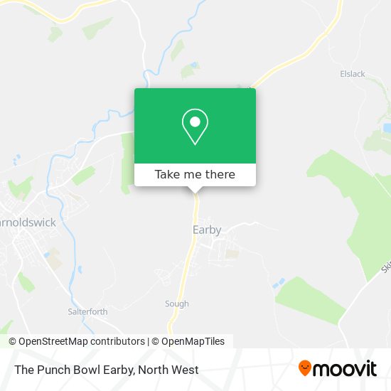 The Punch Bowl Earby map