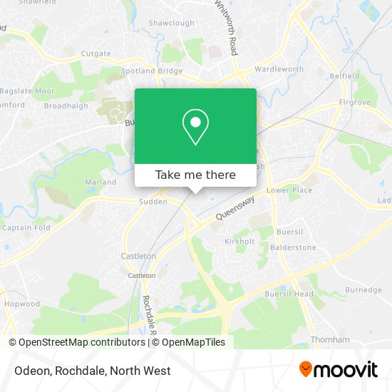 Odeon, Rochdale map