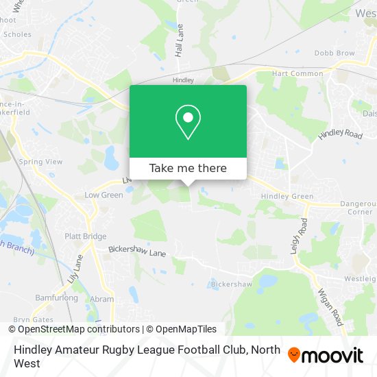 Hindley Amateur Rugby League Football Club map
