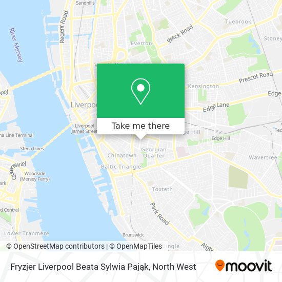 Fryzjer Liverpool Beata Sylwia Pająk map