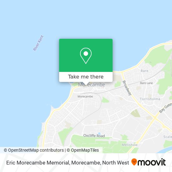 Eric Morecambe Memorial, Morecambe map