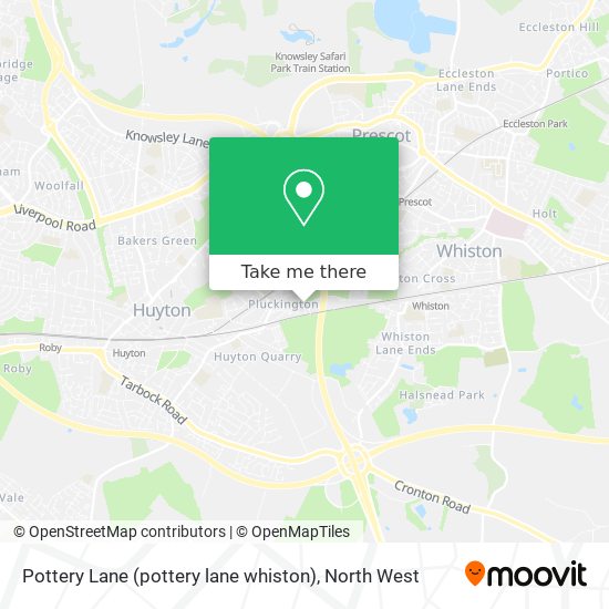 Pottery Lane (pottery lane whiston) map