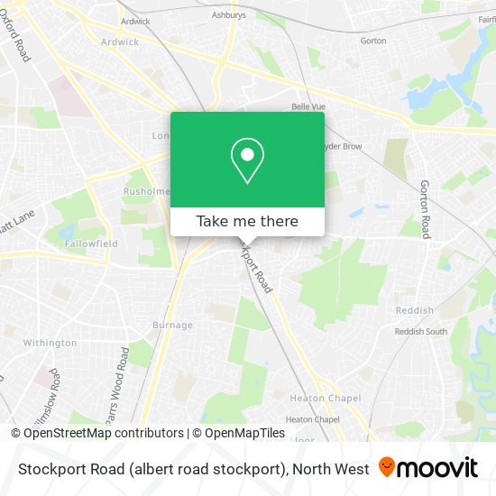 Stockport Road (albert road stockport) map