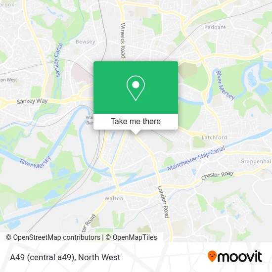 How to Get to A49 (central a49) in Warrington by Bus or Train?