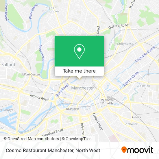 Cosmo Restaurant Manchester map