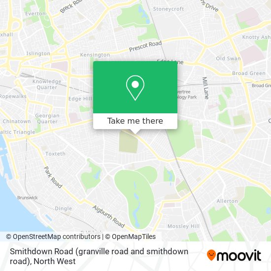 Smithdown Road (granville road and smithdown road) map