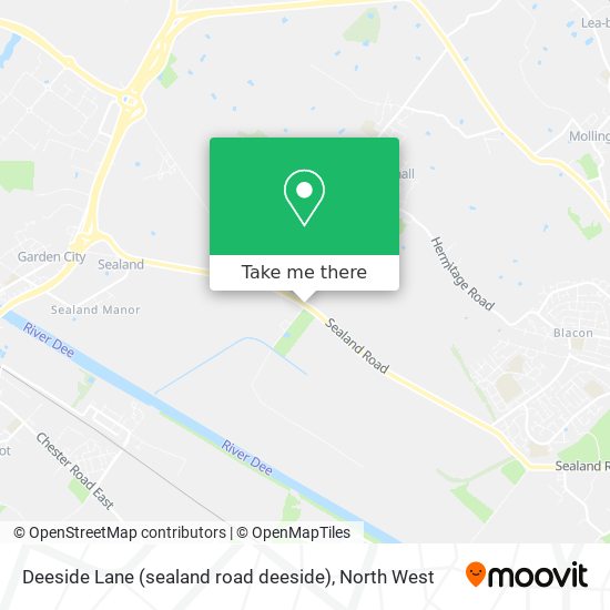 Deeside Lane (sealand road deeside) map