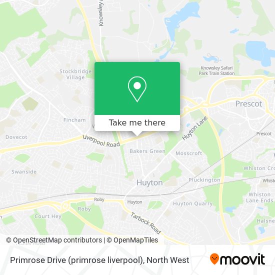 Primrose Drive (primrose liverpool) map