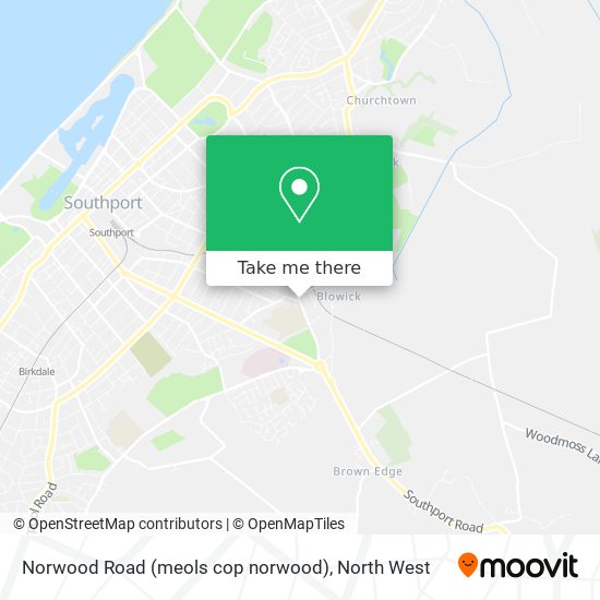 Norwood Road (meols cop norwood) map