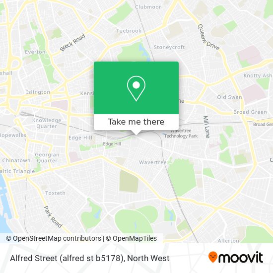 Alfred Street (alfred st b5178) map
