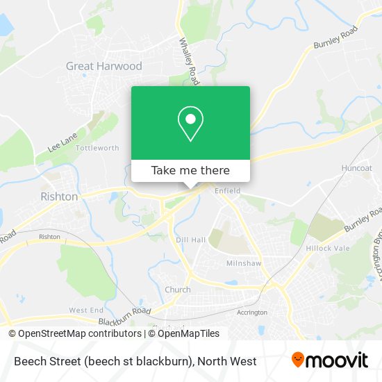 Beech Street (beech st blackburn) map