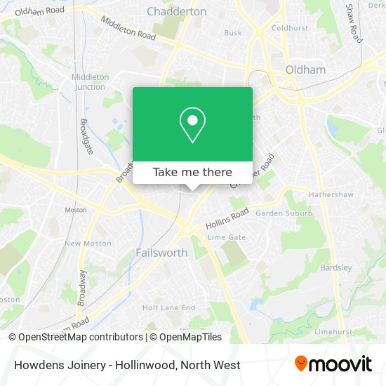 Howdens Joinery - Hollinwood map