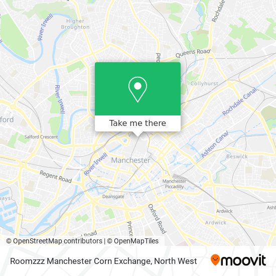 Roomzzz Manchester Corn Exchange map