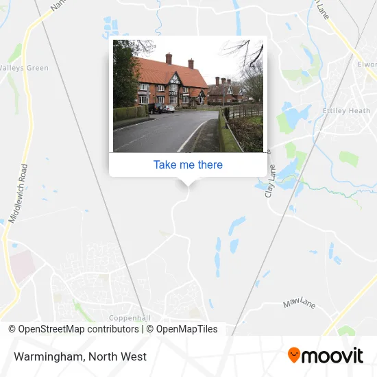 Warmingham Map How to Get to Warmingham in Crewe by Bus or Train?