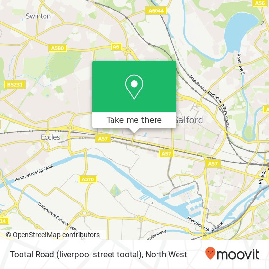 Tootal Road (liverpool street tootal), Salford Salford map