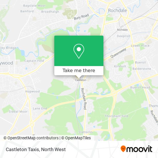 Castleton Taxis map