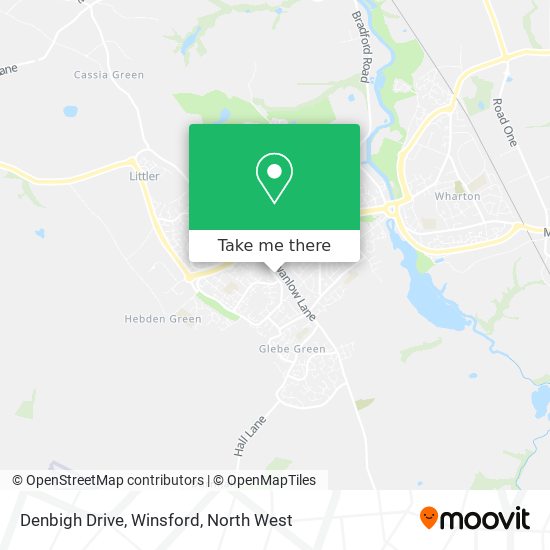 Denbigh Drive, Winsford map