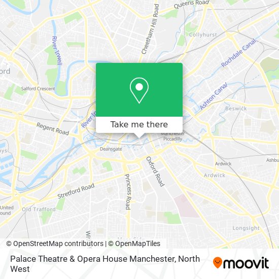 Palace Theatre & Opera House Manchester map