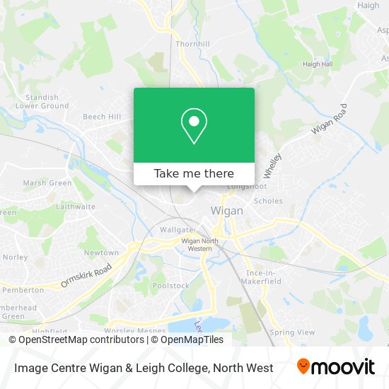 Image Centre Wigan & Leigh College map