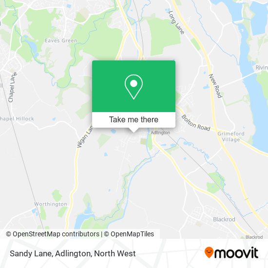 Sandy Lane, Adlington map